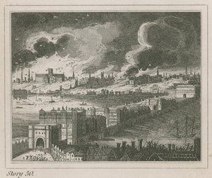 Büyük Yangın sırasında Londra by English School