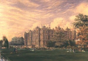 Longleat House, Wiltshire, 1850 dolayları (suluboya) by English School