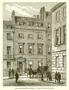 Lord Beaconsfields Evi, 19, Curzon Caddesi, Mayfair