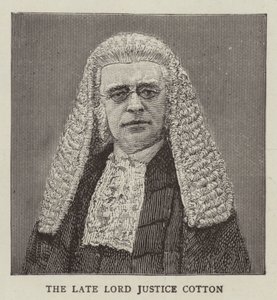 Lord Justice Cotton (gravür) by English School