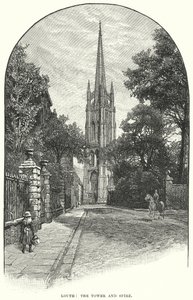 Louth: Kule ve Spire (gravür) by English School