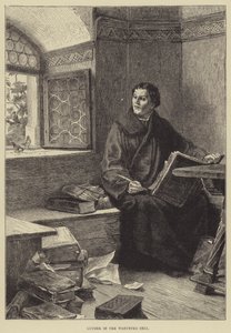 Wartburg Hücresindeki Luther (gravür) by English School