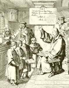 Luther çocuklara öğretiyor