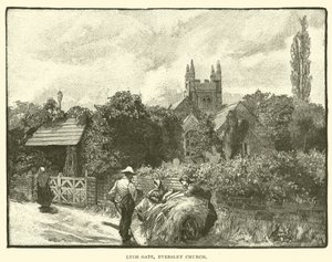 Lych Kapısı, Eversley Kilisesi (gravür) by English School