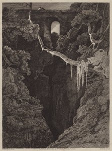 Lydford Köprüsü (gravür) by English School
