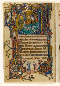 MS 1-2005, fol. 139v: The Annunciation to the Shepherds, başlangıç tarihi Macclesfield Psalter