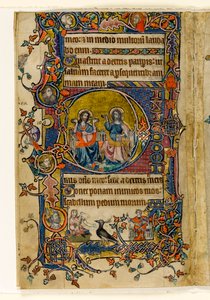 MS 1-2005, fol. 161v: The Father and Oğul, Macclesfield Psalter, Use of Sarum, East Anglia, c.1330