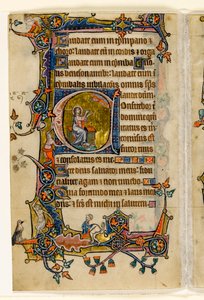 MS 1-2005, fol. 207v: Isaiah Praying, Macclesfield Psalter, Use of Sarum, East Anglia, c.1330