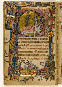 MS 1-2005, fol. 235v: Ölüm Çarpması, Macclesfield Mezmurundan tarihlendirilmiş baş harf 