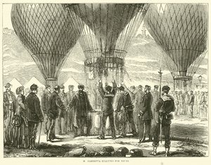M Gambetta turlar için başlıyor, 1870 Kasım by English School
