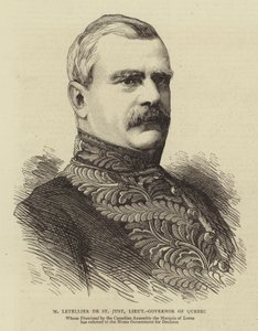 M Letellier de St Just, Quebec Valisi (gravür) by English School