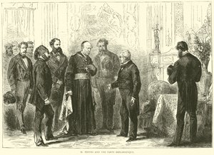 M Thiers ve Kolordu Diplomatique, Mart 1871 by English School