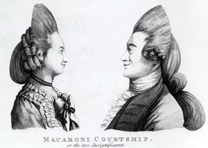 Makarna Kursu veya iki Insignificants, M. Darly tarafından yayınlandı, 1772 (mezzotint) by English School
