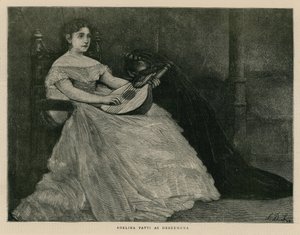 Madame Adelina Patti, opera sanatçısı, Desdemona olarak by English School