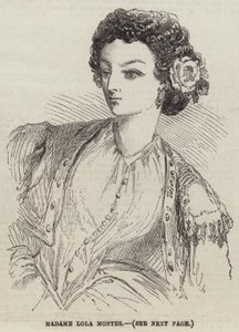 Madam Lola Montes (gravür) by English School