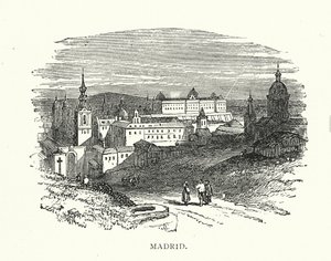 Madrid (gravür) by English School