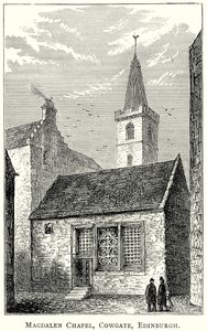 Magdalen Şapeli, Cowgate, Edinburgh (gravür) by English School