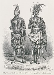 Magicians of the Loango Coast, engraved from a photograph by Dr. Falkenstein, from 