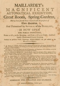 Maillards muhteşem otomatik sergi, Great Room, Spring Gardens, Londra by English School