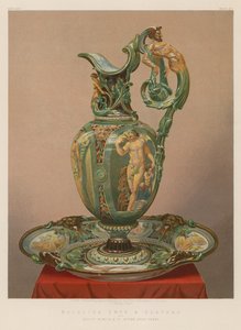 Majolica Ewer ve Plateau, Messrs Minton and Co, Stoke-upon-Trent tarafından by English School