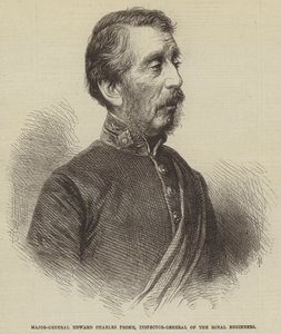 Tümgeneral Edward Charles Frome, Kraliyet Mühendisleri Genel Müfettişi (gravür) by English School