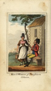 Erkek ve kadın Prusya Silesia by English School