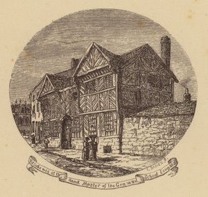 Manchester: Uzun Değirmen, Gramer Okulu Baş Ustasının İkametgahı (gravür) by English School