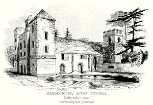 Manor-House, Acton Burnell (gravür) by English School