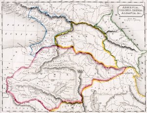 Ermenistan, Kolhis, İberya ve Arnavutluk Haritası, 