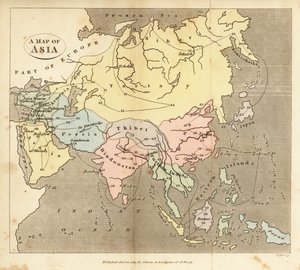 Asya Haritası, 19. yüzyılın başlarında by English School
