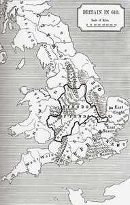 640 yılında İngiltere Haritası, Northumbrian Kingdom