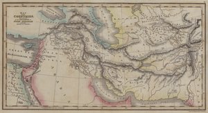 Nuh, İbrahim ve İsrail Krallarının Tarihlerinde bahsedilen Ülkeler Haritası (renkli gravür) by English School
