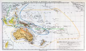 Map of the races of Oceania and Australasia, from 