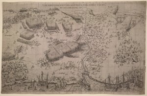 Maps.C.C.5.a.409 Pinkie Savaşı, c.1547-48 (gravür) by English School