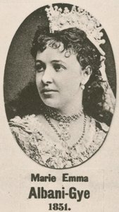Marie Emma Albani-Gye (gravür) by English School
