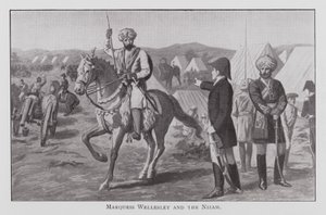 Marki Wellesley ve Nizam (taş) by English School