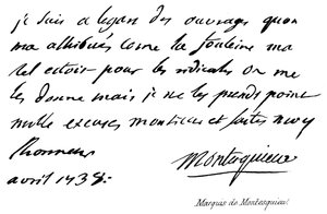 Montesquieu Markisi by English School