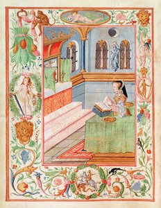 Mary kramp halkalarını kutsuyorum (parşömen üzerindeki pigment)