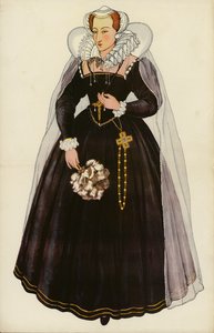İskoç Kraliçesi Mary (renkli taş) by English School