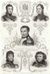 Massena, Ney, Napolyon Bonapart, Murat ve Kleber by English School