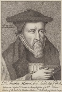 Matthew Hutton, York Başpiskoposu (gravür) by English School