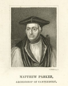 Matthew Parker, Canterbury Başpiskoposu (gravür) by English School