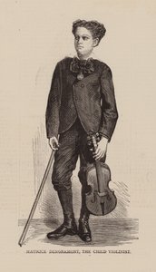 Maurice Dengremont, Çocuk Kemancı (gravür) by English School