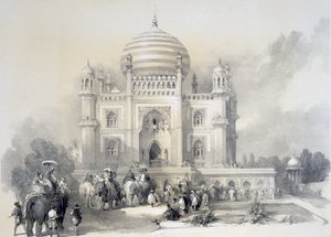 Jufhir Junge Mozolesi, Delhi, Doğu Portföyünden: Hindistan Manzarasının ve Mimarisinin Pitoresk İllüstrasyonları, Horace H. Wilson tarafından, 1841 yayınlandı by English School