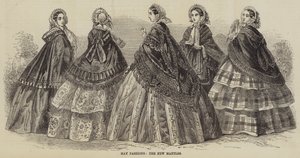 Mayıs Modası, Yeni Mantolar (gravür) by English School