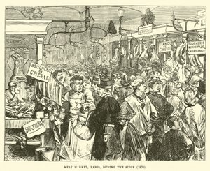 Et pazarı, Paris, kuşatma sırasında, 1870 by English School