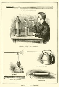 Tıbbi aletler (gravür) by English School