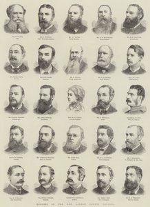 New London County Council üyeleri (gravür) by English School