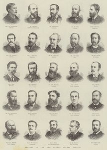 New London County Council üyeleri (gravür) by English School