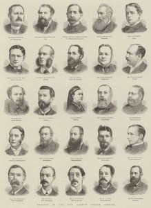 New London County Council üyeleri (gravür) by English School